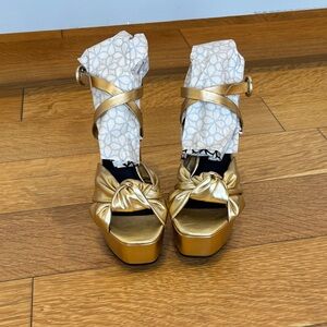 ASOS Gold Platform Heels